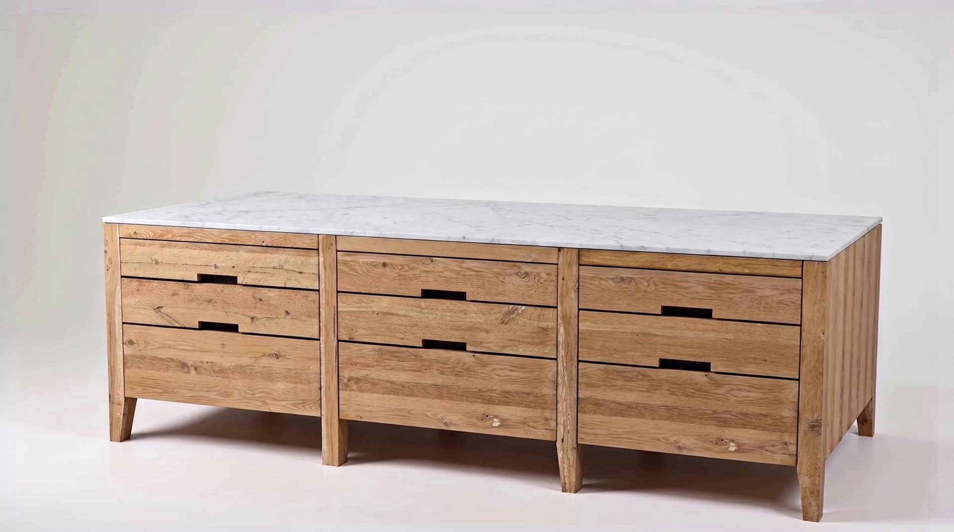 Food Bench with Carrara marble worktop